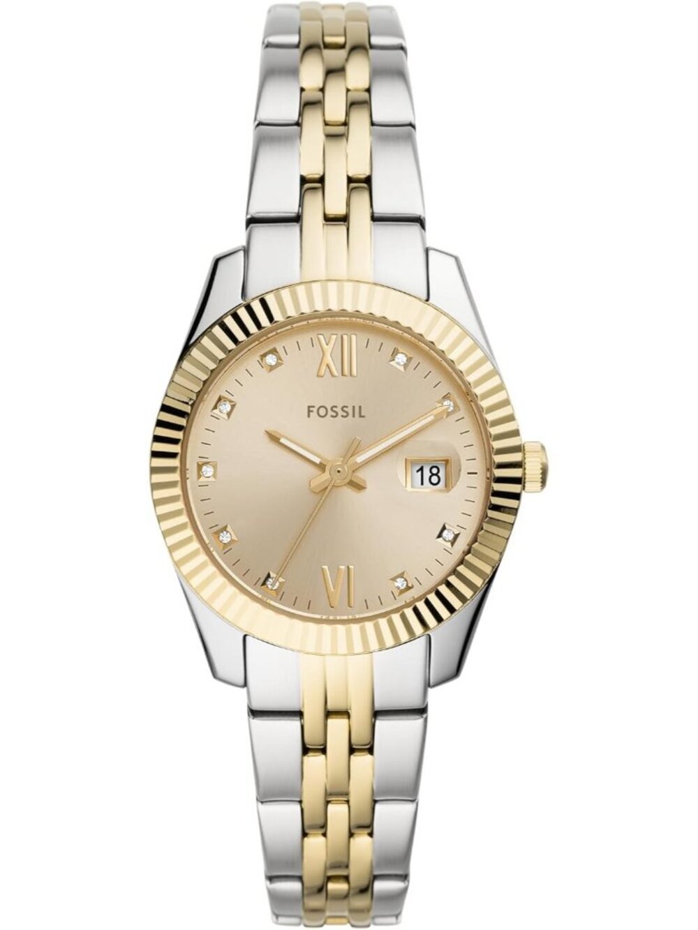 Women's Silver/Gold Scarlett Quartz Stainless Steel Bracelet Elegant Wrist Watch